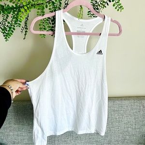 Adidas White Racer tank